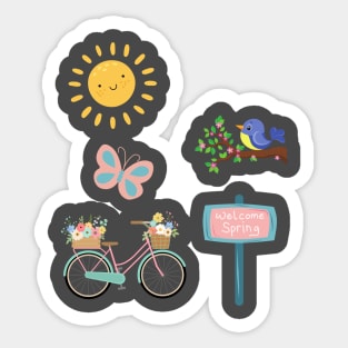 Welcome spring Sticker